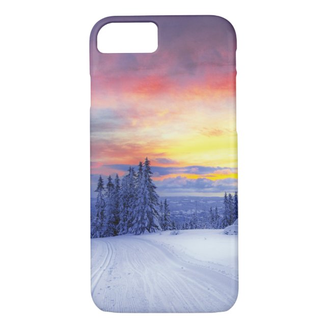 Funda De Case-Mate Para iPhone Escenario de invierno (Reverso)