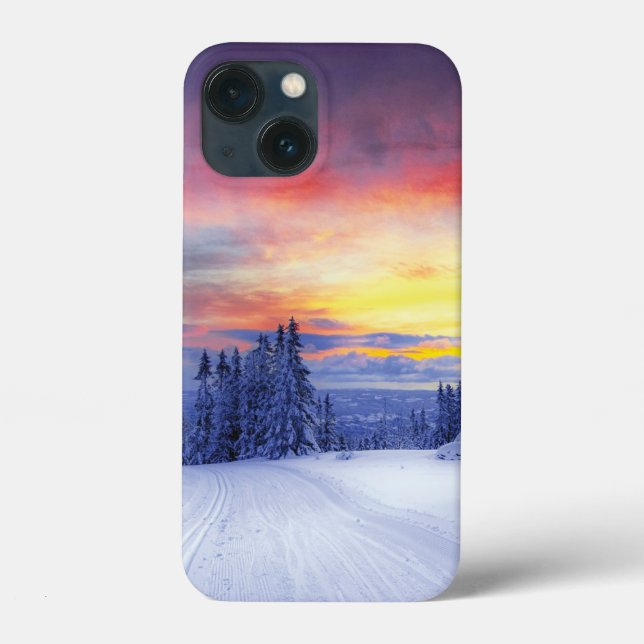 Funda De Case-Mate Para iPhone Escenario de invierno (Reverso )