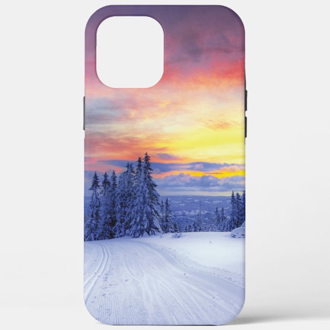 Funda De Case-Mate Para iPhone Escenario de invierno (Reverso )