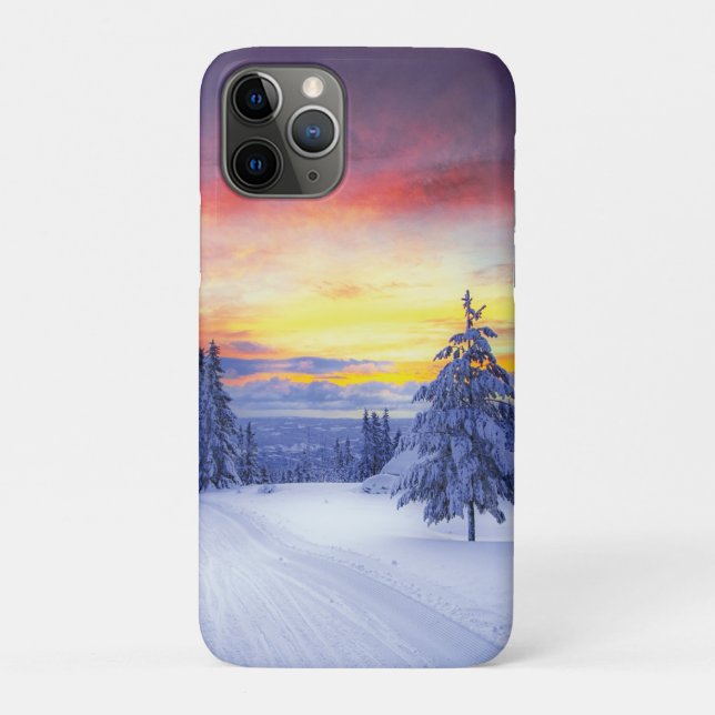 Funda De Case-Mate Para iPhone Escenario de invierno (Reverso)