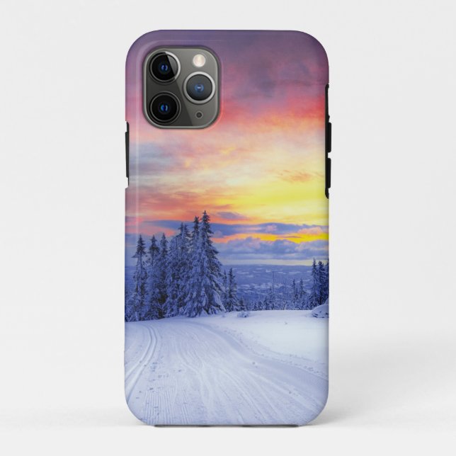 Funda De Case-Mate Para iPhone Escenario de invierno (Reverso)