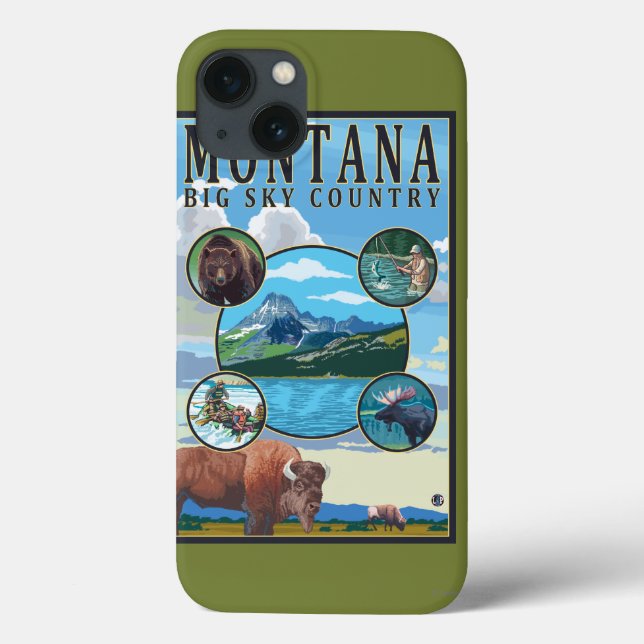 Funda De Case-Mate Para iPhone Escenas del estado de Montana (Reverso)