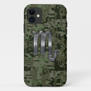 Funda Para iPhone 11 Escorpio Zodiac Símbolo Olive Green Camo Digital