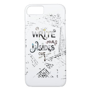 Funda Para iPhone 8/7 ¡Escribe tus entrañas! Lema de escritores motivaci