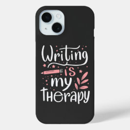Funda Para iPhone 15 Escribir es mi terapia