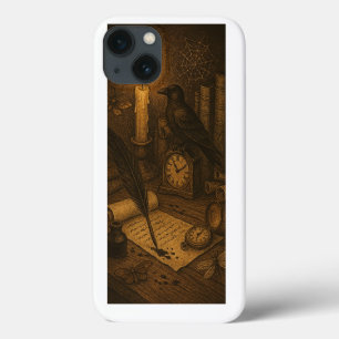 Funda Para iPhone 13 Escritorio de cuervo