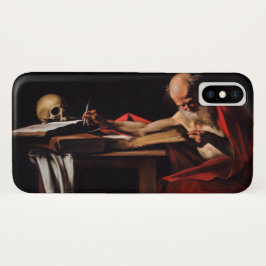Funda Para iPhone X Escritura de Saint Jerome (por Caravaggio)
