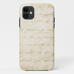 Funda Para iPhone 11 Escritura del orgullo y del perjuicio archival
