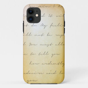 Funda Para iPhone 11 Escritura del orgullo y del perjuicio archival