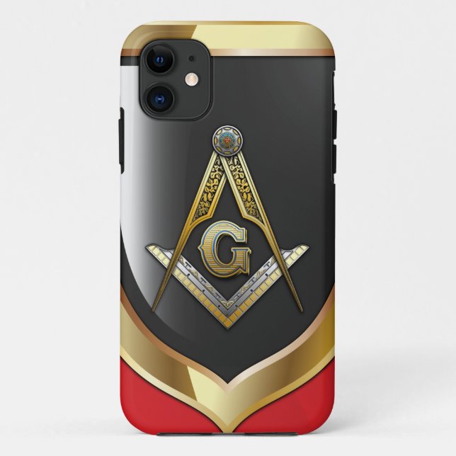 Funda De Case-Mate Para iPhone Escuadra y Compás Masónicos (Reverso)