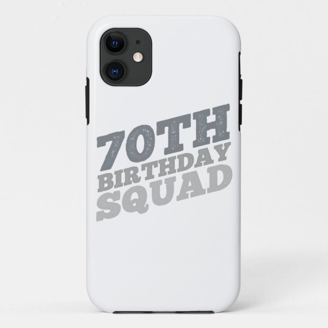 Funda De Case-Mate Para iPhone Escuadrón de cumpleaños 70 con problemas grises (Reverso)