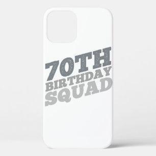 Funda Para iPhone 12 Pro Escuadrón de cumpleaños 70 con problemas grises