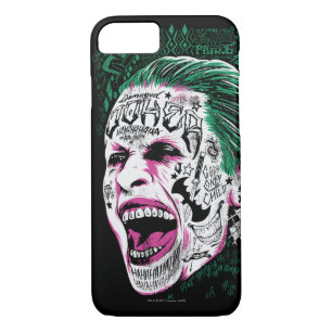 Funda Para iPhone 8/7 Escuadrón suicida Esbozo de cabeza de bromista d