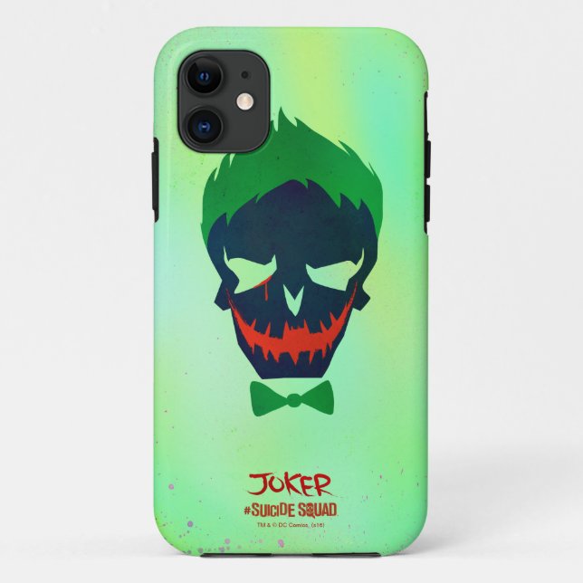 Funda De Case-Mate Para iPhone Escuadrón suicida | Icono de cabeza de broma (Reverso)
