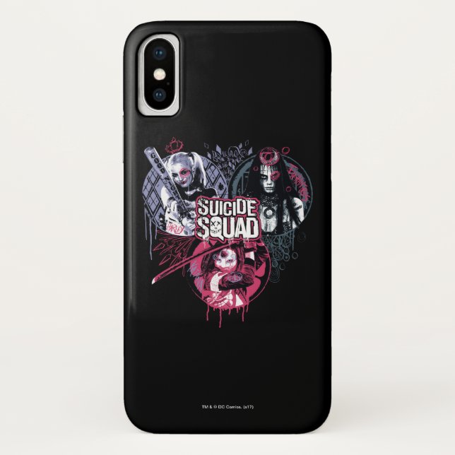 Funda De Case-Mate Para iPhone Escuadrón suicida | Insignias para graffiti de Chi (Reverso)