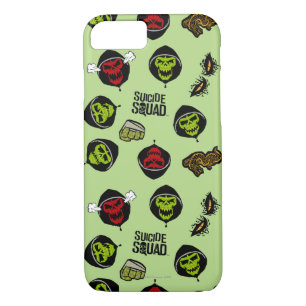 Funda Para iPhone 8/7 Escuadrón suicida   Patrón de Emoji cruzada asesin