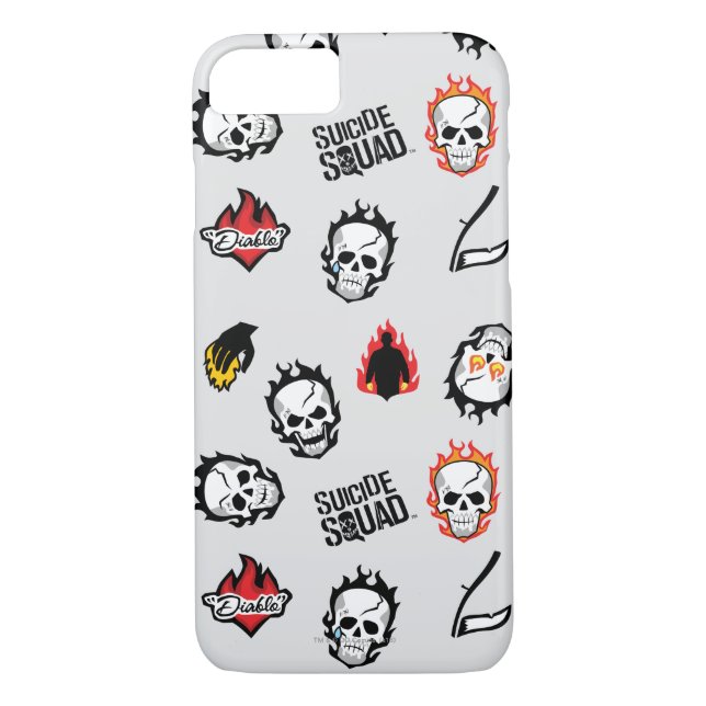 Funda De Case-Mate Para iPhone Escuadrón suicida | Patrón de Emoji de Diablo (Reverso)