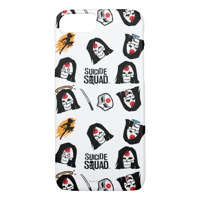 Funda De Case-Mate Para iPhone Escuadrón suicida | Patrón de Emoji de Katana (Reverso)