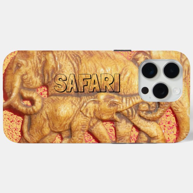 Funda De Case-Mate Para iPhone Escuchan a la familia africana de Elefantes Safari ( Reverso (Horizontal))