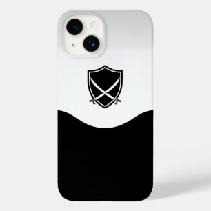 Funda Para iPhone 14 De Case-Mate Escudo con espadas cruzadas Plata y Negro