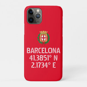 Funda Para iPhone 11 Pro Escudo de armas de longitud de latitud de Barcelon