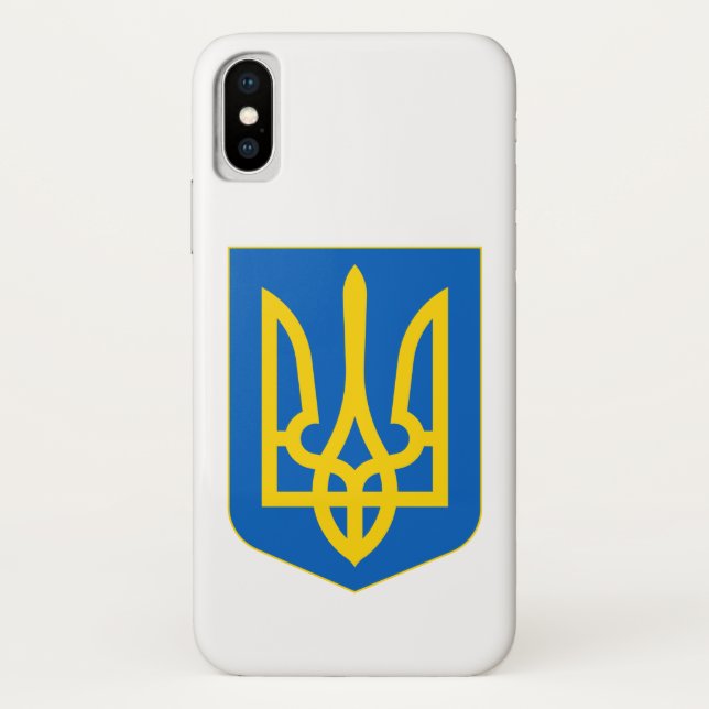 Funda De Case-Mate Para iPhone Escudo de Ucrania (Reverso)