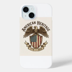 Funda Para iPhone 15 Escudo del Águila Americana Vintage 2026 Semiquinc