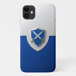 Funda Para iPhone 11 Escudo plateado con espadas cruzadas