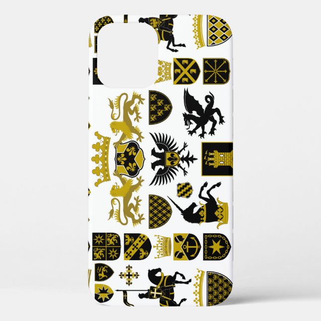 Funda De Case-Mate Para iPhone Escudos herálicos, diseños simbólicos. (Reverso )
