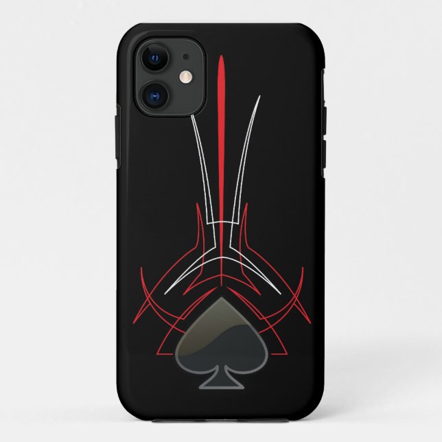 Funda De Case-Mate Para iPhone Escuela vieja Pinstriping (Reverso)