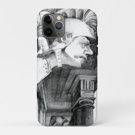 Funda Para iPhone 11 Pro Escultura del castillo Arte de lápiz