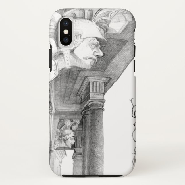 Funda De Case-Mate Para iPhone Escultura del castillo Burgscheidungen Lápiz de ar (Reverso)
