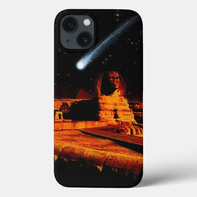 Funda De Case-Mate Para iPhone Esfinge egipcio antiguo y arte de cometas nocturno (Reverso)