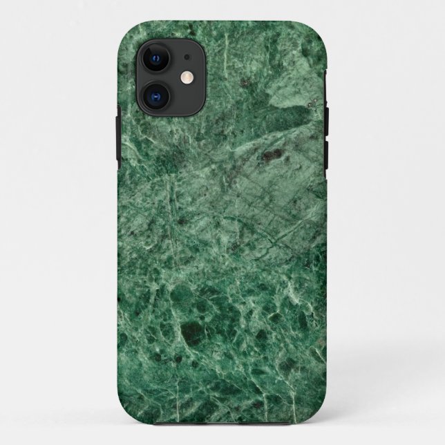 Funda De Case-Mate Para iPhone Esmeralda Verde Piedra de Mármol Profundo Elegante (Reverso)