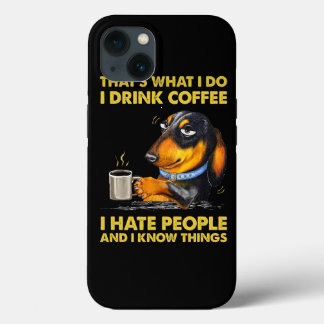 Funda Para iPhone 13 Eso Es Lo Que Yo Bebo Café Odio A La Gente Vinta