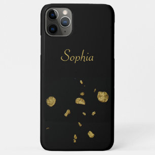 Funda Para iPhone 11 Pro Max Españoles elegantes negros y dorados