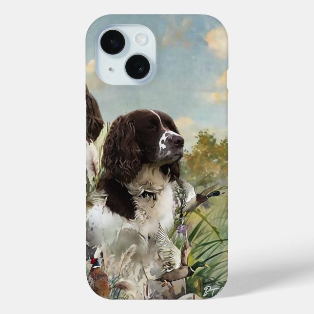 Funda De Case-Mate Para iPhone Españoles Springer ingleses, arte (Reverso )
