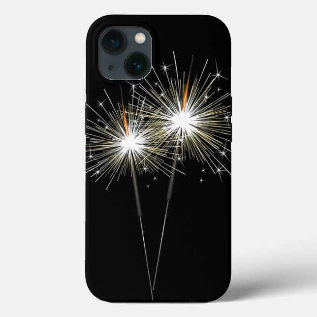 Funda De Case-Mate Para iPhone Esparklers en negro (Reverso )