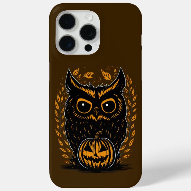Funda De Case-Mate Para iPhone Espeluznante Lechuza Halloween (Reverso )