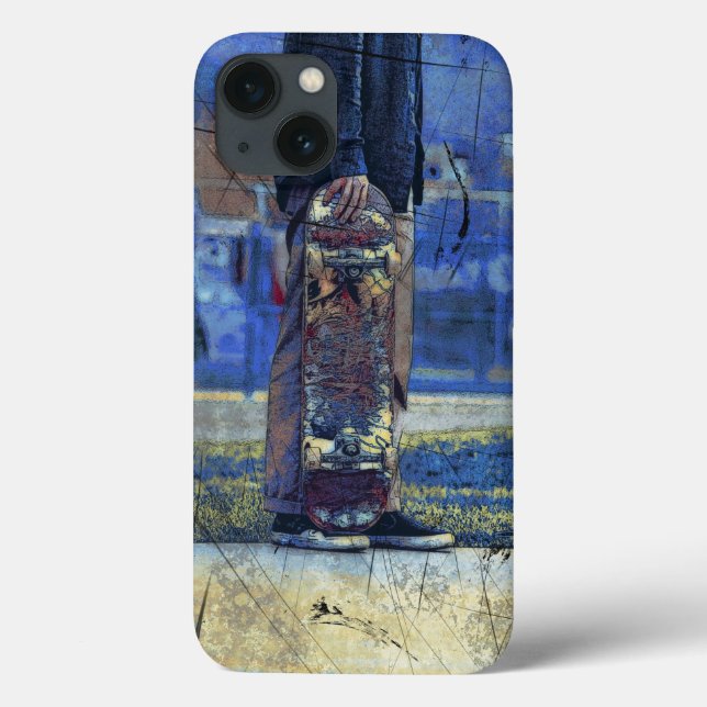 Funda De Case-Mate Para iPhone Esperando al esquí - Skateboarder (Reverso)
