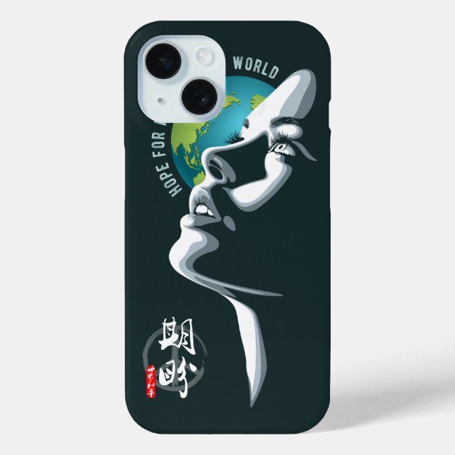 Funda De Case-Mate Para iPhone Esperanza por la paz mundial | (Reverso )