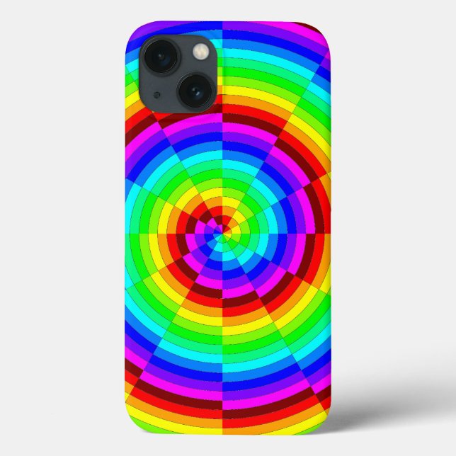 Funda De Case-Mate Para iPhone Espiral arcoiris de Kenneth Yoncich (Reverso)