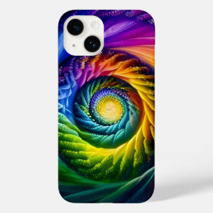 Funda Para iPhone 14 De Case-Mate Espiral arcoiris hacia fuera