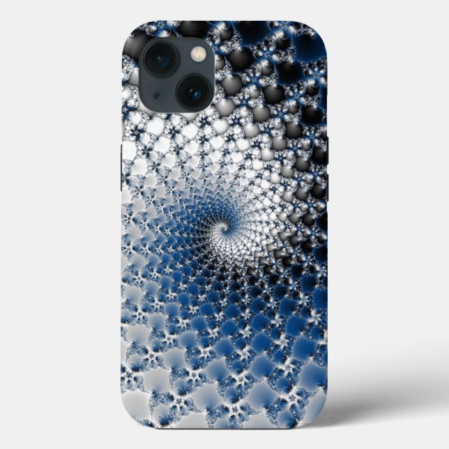 Funda De Case-Mate Para iPhone Espiral azul (Reverso )
