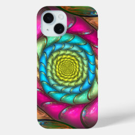Funda Para iPhone 15 Espiral de abstracto colorido fractal