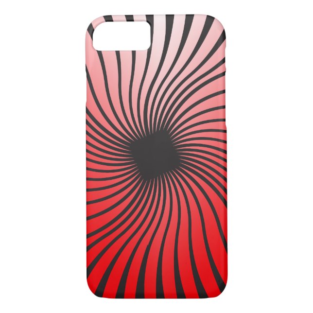 Funda De Case-Mate Para iPhone Espiral de mareo rojo (Reverso)