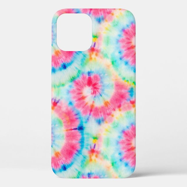 Funda De Case-Mate Para iPhone Espiral de tinte de empate. Hermosa acuarela sucia (Reverso )