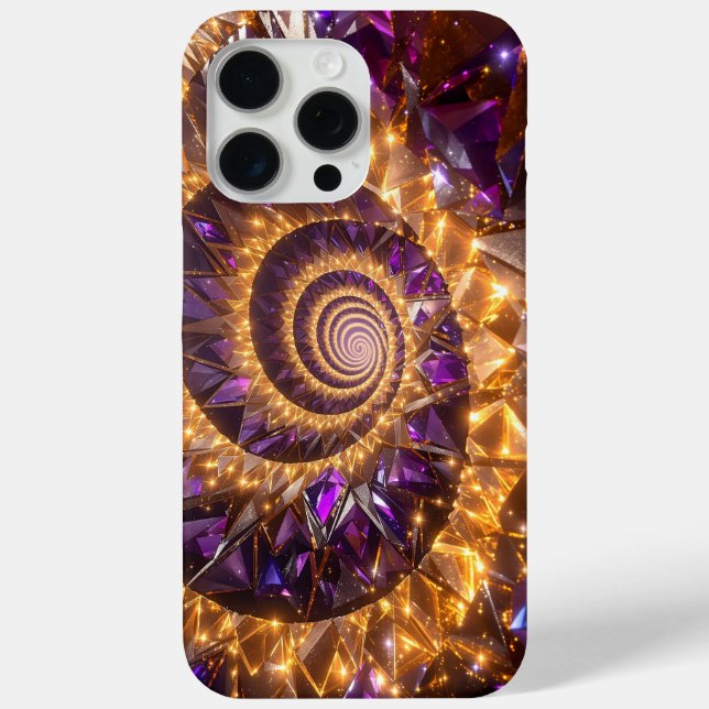 Funda De Case-Mate Para iPhone Espiral dorada Dreamscape (Reverso )