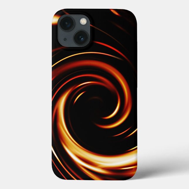 Funda De Case-Mate Para iPhone Espiral Líquida Dorada (Reverso)