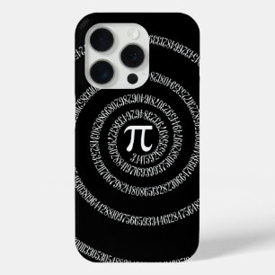 Funda Para iPhone 15 Pro Espiral para Pi en negro sólido
